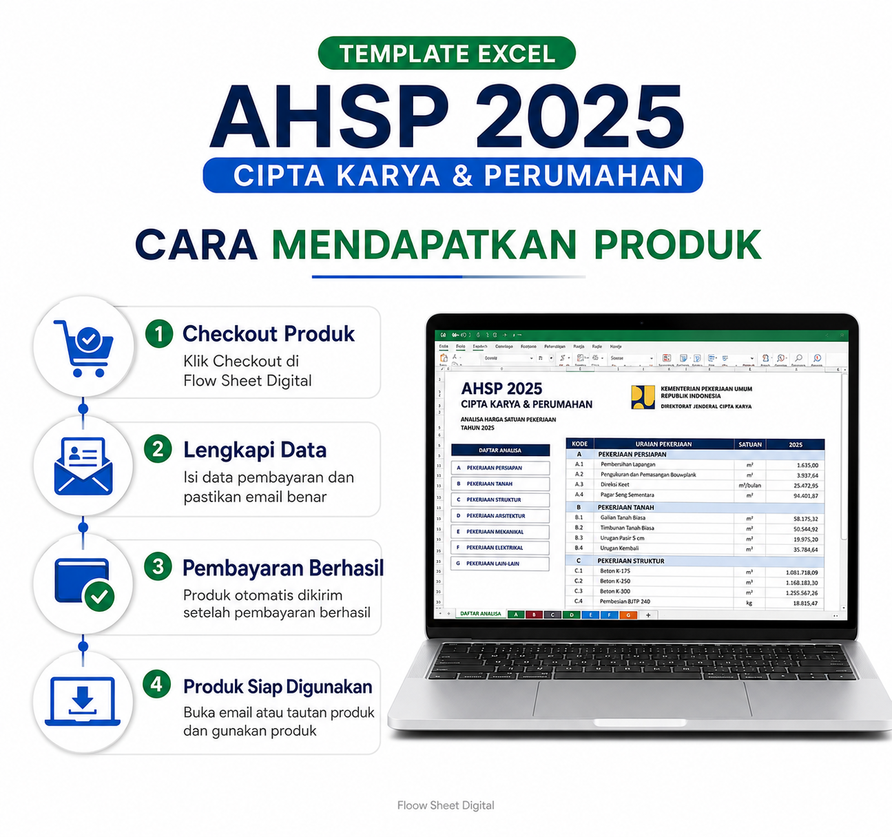 Template Excel AHSP 2025 Cipta Karya & Perumahan | Analisis Harga Satuan Pekerjaan SE 30/SE/DK/2025