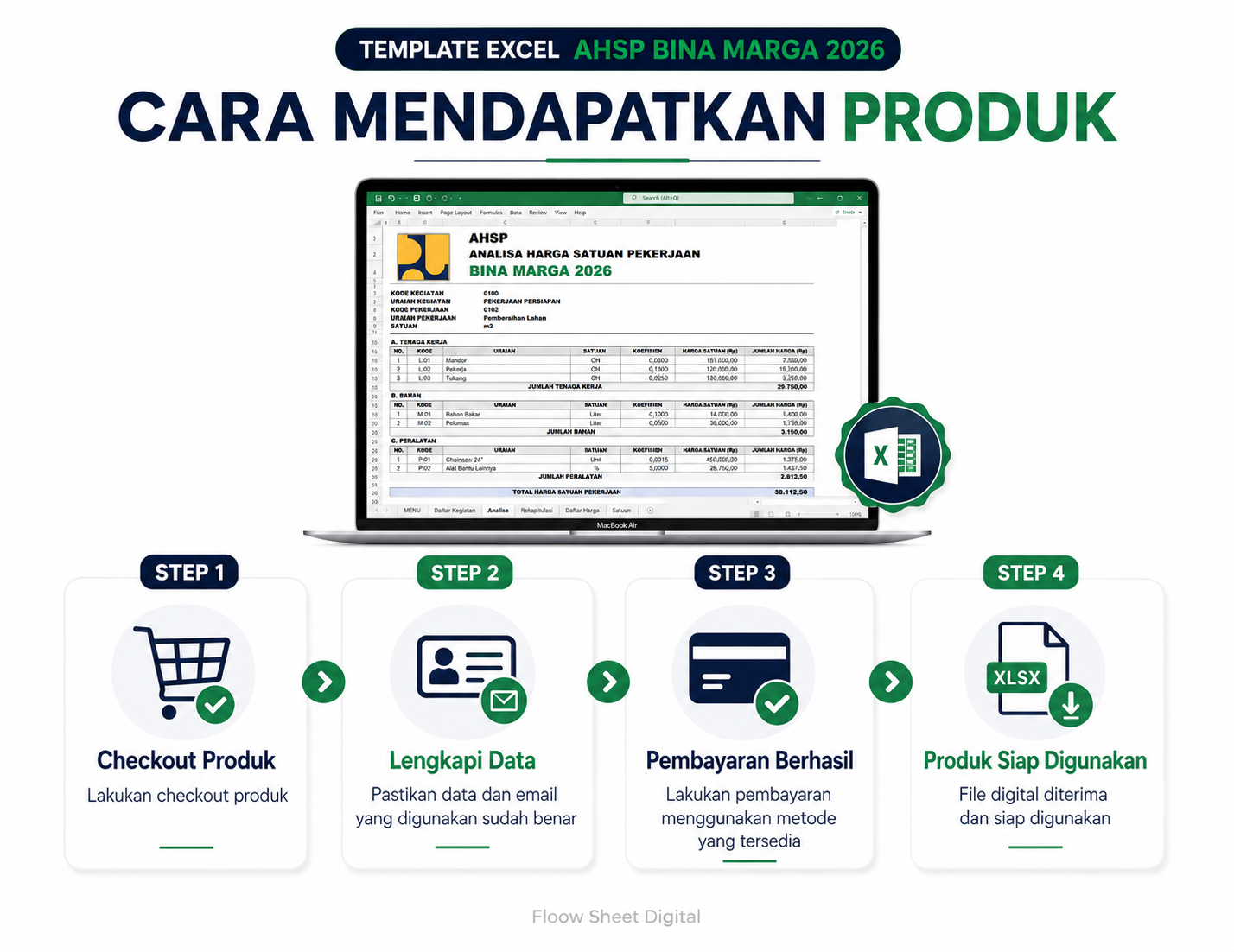 Template Excel AHSP Bina Marga 2026 | Analisa Harga Satuan Pekerjaan Jalan & Infrastruktur Sesuai SE BK 47 Tahun 2026