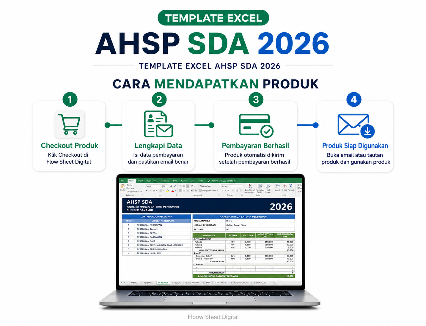Template Excel AHSP SDA 2026 | Analisa Harga Satuan Pekerjaan Sumber Daya Air Sesuai SE Dirjen Bina Konstruksi No. 47/SE/DK/2026
